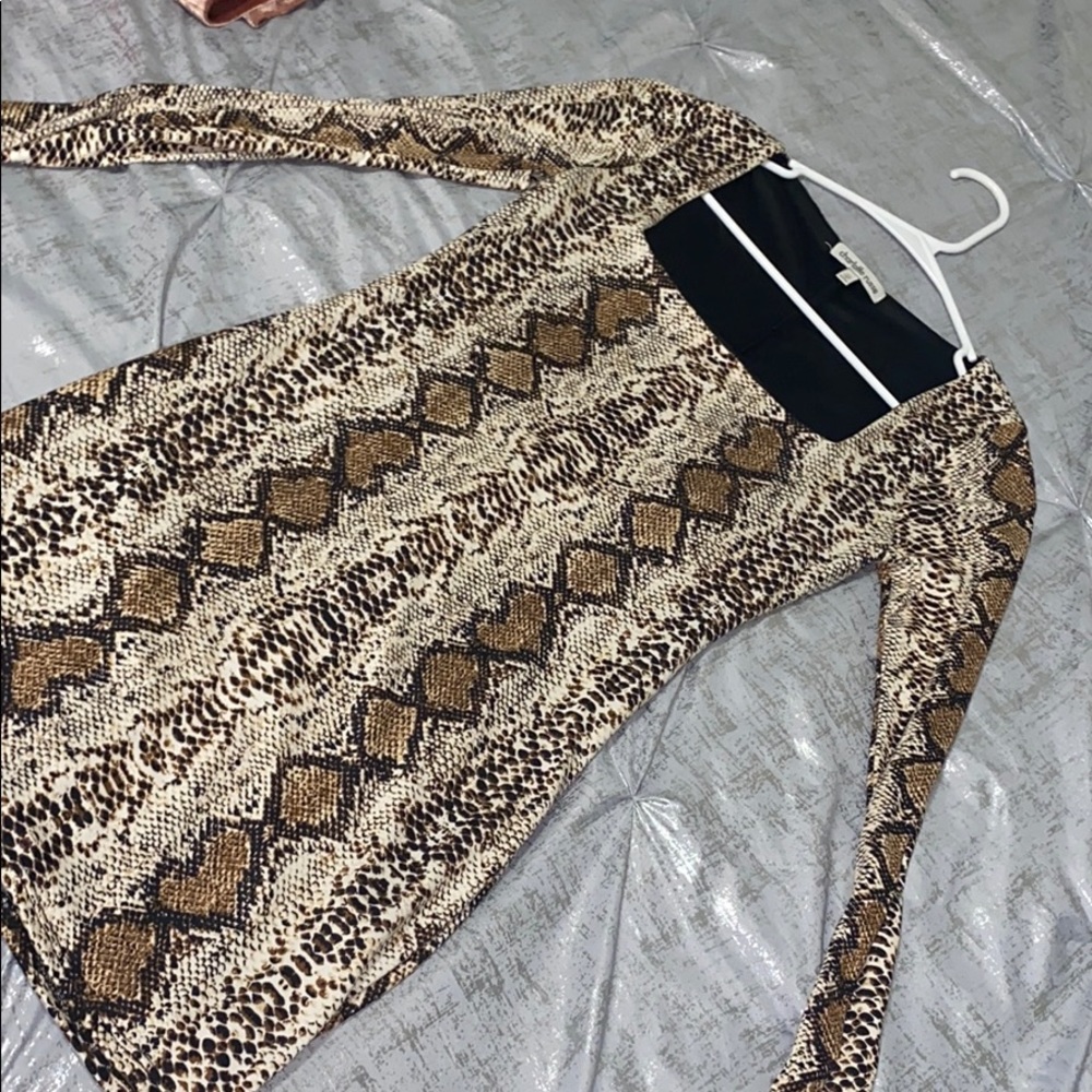 Snake skin print dress